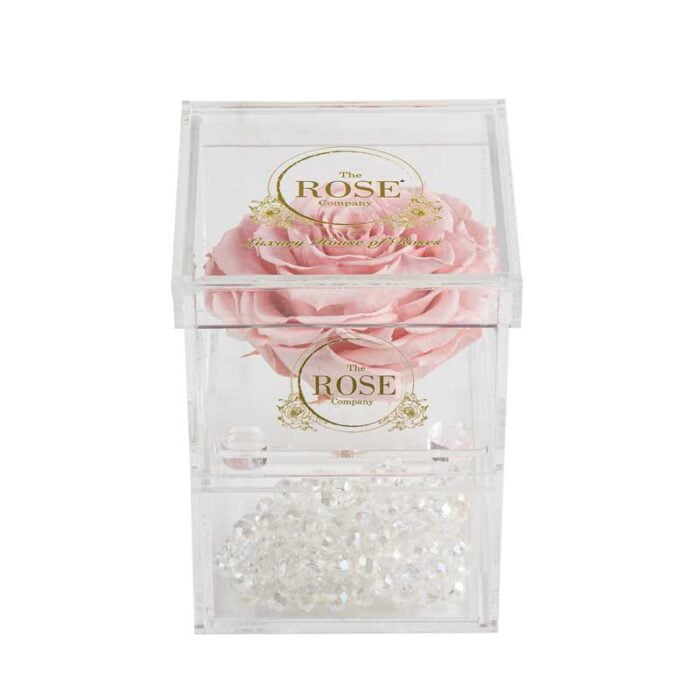 Clear Collection Small Hidden Storage Box Με Γίγας Ροζ Forever Rose