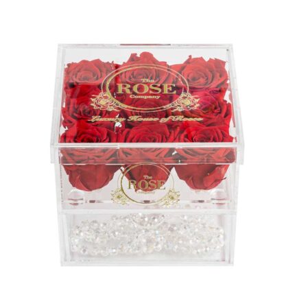 Clear Collection Medium Hidden Storage Box Με 6 Κόκκινα Forever Roses