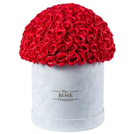 Infinity Roses Large Λευκό Κουτί Με Κόκκινα Real Touch Τριαντάφυλλα Που Διαρκούν Για Πάντα 