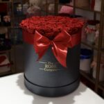 Large Μαύρο Κουτί Με Κόκκινα Τριαντάφυλλα Forever