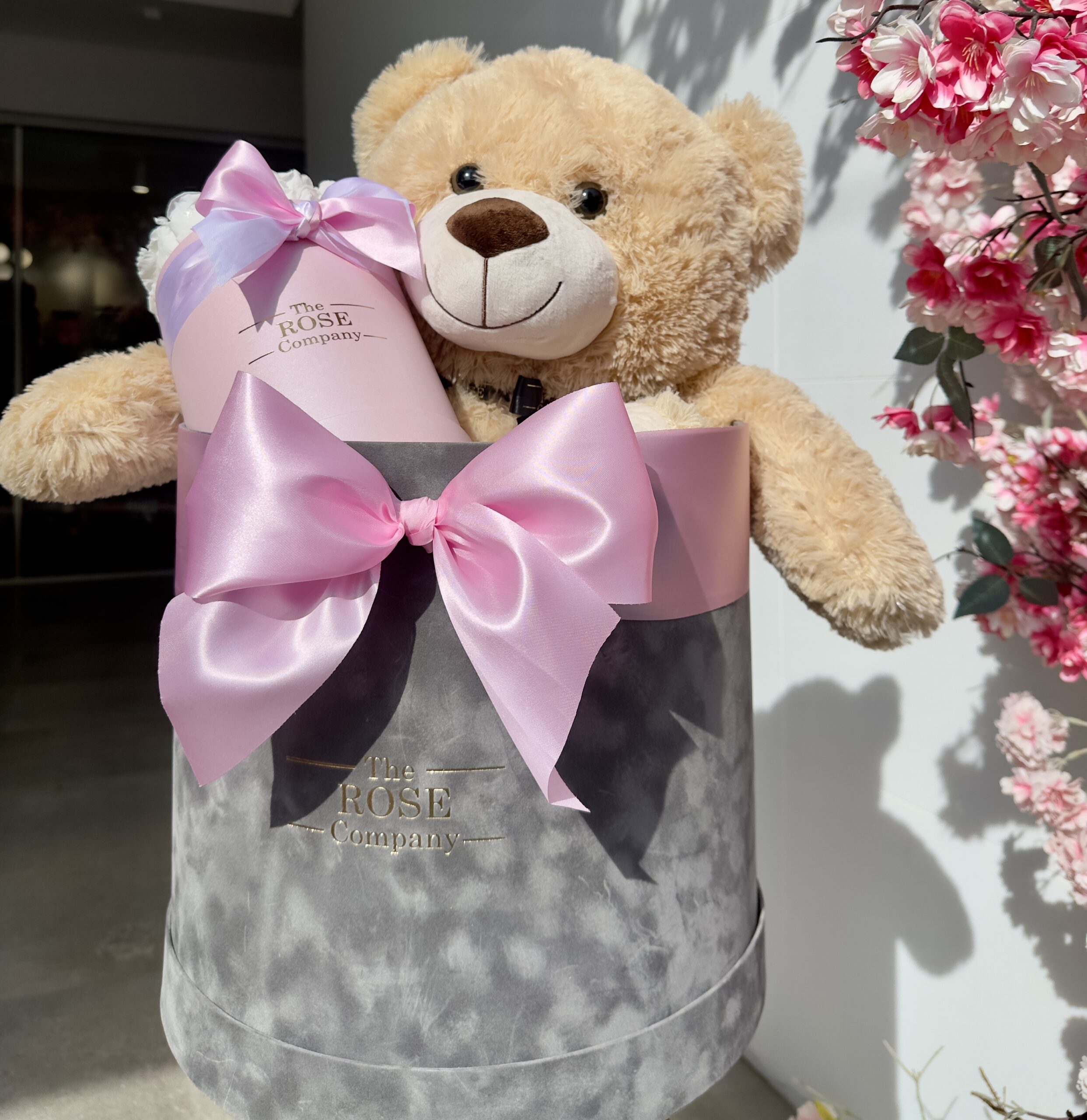 IMG_0716 Teddy Bear Combo with Forever Roses - Image 1