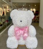 Toyflower Αρκουδακι XL 80cm σε Ασπρο Χρωμα - Image 2