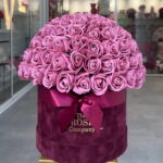 Infinity Roses Medium Velvet Μπορντο Κουτί Με Σαπιο Μηλο Real Touch Τριαντάφυλλα Που Διαρκούν Για Πάντα