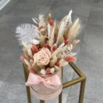 Forever Αποξηραμένα Λουλούδια (Ροδακινη– Μπεζ Απόχρωση) σε Baby Nude Velvet Κουτί - Image 2