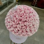 Infinity Roses Large Λευκό Κουτί Με Πεταλουδεσ Και  Ροζ Real Touch Τριαντάφυλλα Που Διαρκούν Για Πάντα - Image 2